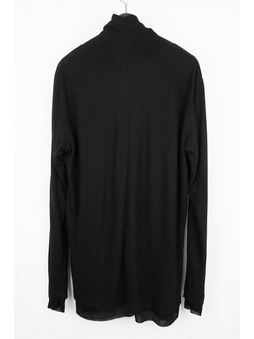 (ͽ)79ͽ/nude:masahiko maruyama ̡:ޥҥޥ/40/- Cotton Wool Jersey Tencel Jersey LAYERED HIGH NECK PULLOVER/Black