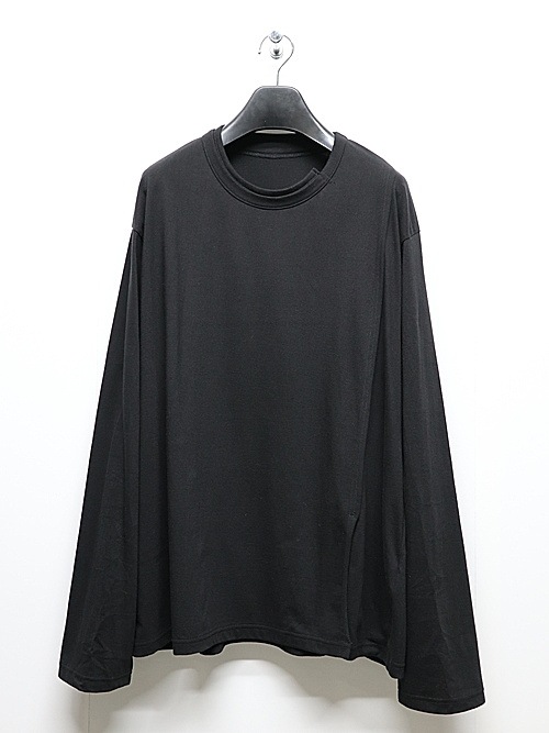 Ground Y饦ɥ磻/30/- COTTON JERSEY MIX BLOCK LONG SLEEVED T-SHIRT/BLACK