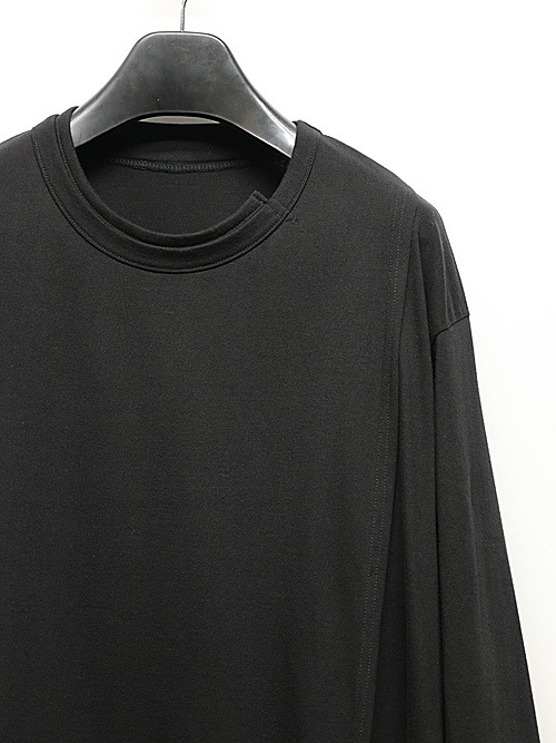 Ground Y饦ɥ磻/30/- COTTON JERSEY MIX BLOCK LONG SLEEVED T-SHIRT/BLACK