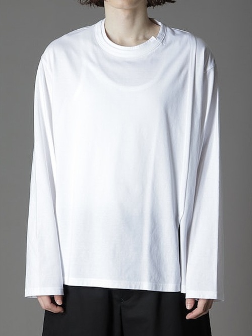 Ground Y饦ɥ磻/30/- COTTON JERSEY MIX BLOCK LONG SLEEVED T-SHIRT/BLACK