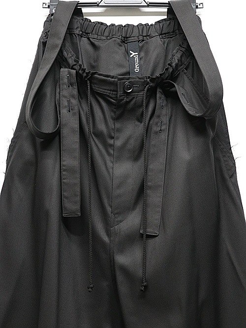 Ground Y饦ɥ磻/TR VIYELLA SUSPENDER PANTS/BLACK