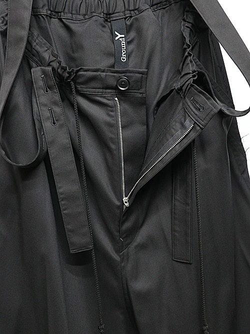 Ground Y饦ɥ磻/TR VIYELLA SUSPENDER PANTS/BLACK