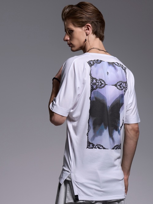 (ͽ���ʡ�4��5������ͽ��/kiryuyrik������奦����奦/BEATENJIKU KIMONO Sleeve-T/White