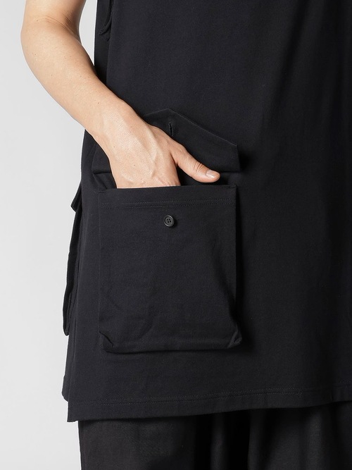 Yohji Yamamoto���襦����ޥ��/40/2ŷ�� RE BIG�٥���/BLACK.