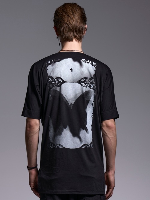 (ͽ���ʡ�4��5������ͽ��/kiryuyrik������奦����奦/BEATENJIKU KIMONO Sleeve-T/Black