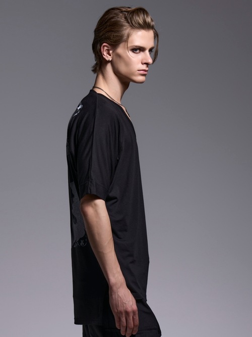 (ͽ���ʡ�4��5������ͽ��/kiryuyrik������奦����奦/BEATENJIKU KIMONO Sleeve-T/Black