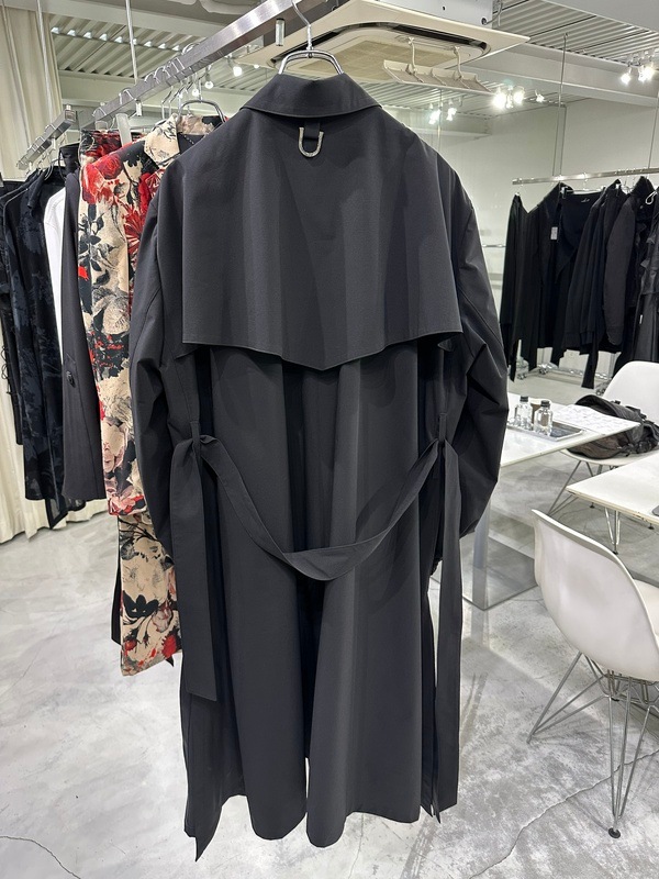 (ͽ���ʡ�9������10������ͽ��/kiryuyrik������奦����奦/Taffeta Drape Chester Coat/Black