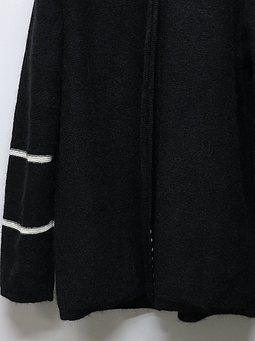 �㴰���nude:masahiko maruyama ���̡���:�ޥ��ҥ��ޥ���/5GG Cotton/Mohair Jersey Knit 5GG KNIT ZIP UP CARDIGAN/Black