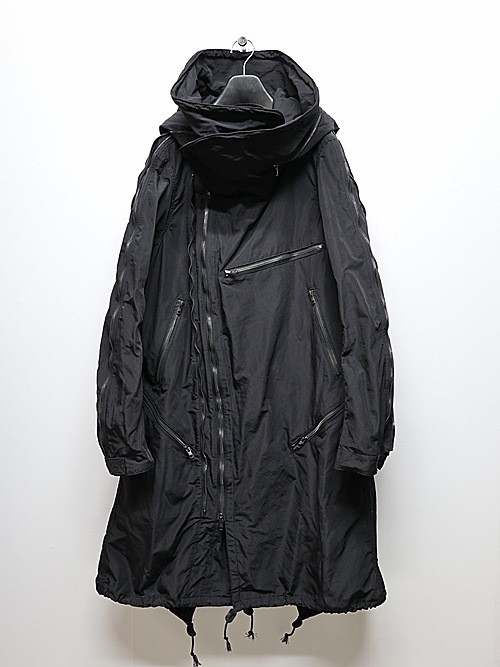 nude:masahiko maruyama ̡:ޥҥޥ/Movekeeoer Fabric MULTIZIP MILITARY PARKA COAT/Black