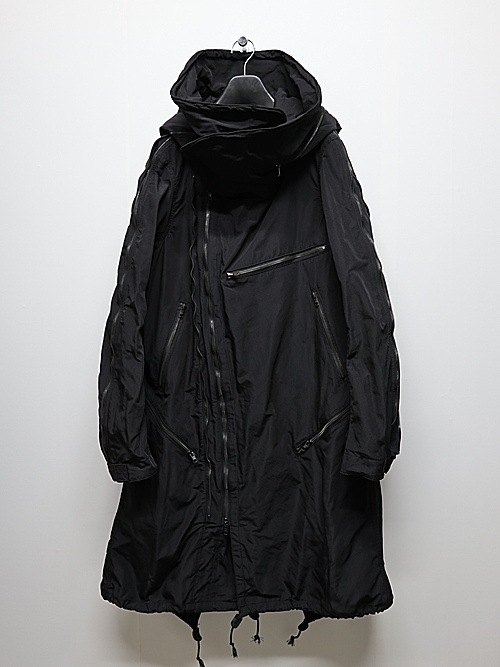 nude:masahiko maruyama ̡:ޥҥޥ/Movekeeoer Fabric MULTIZIP MILITARY PARKA COAT/Black