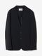 (ͽ���ʡ�8��9������ͽ��/ATTACHMENT�������å�����/PE STRETCH DOUBLE CLOTH COLLARLESS JACKET/BLACK
