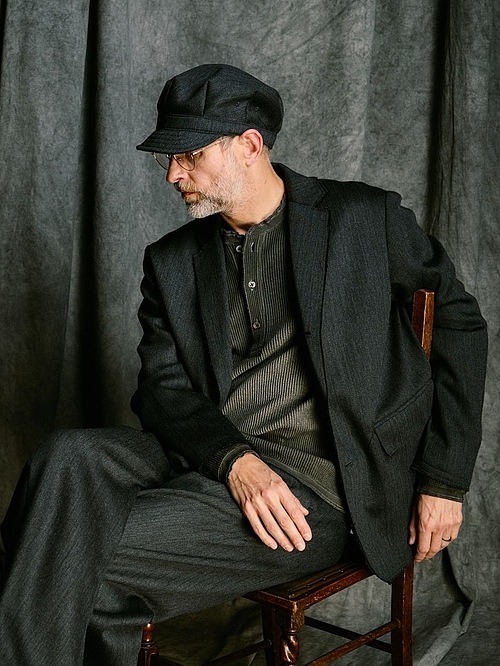 (ͽ���ʡ�9��10������ͽ��/wjk�����֥른��������/venetian stripe single jacket/charcoal