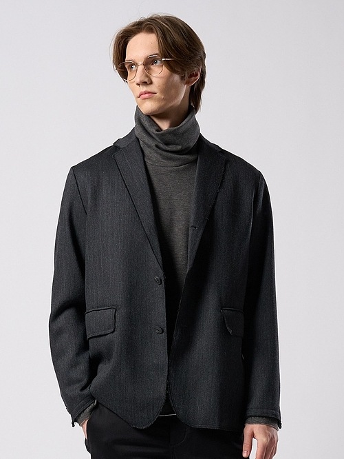 (ͽ���ʡ�9��10������ͽ��/wjk�����֥른��������/venetian stripe single jacket/charcoal