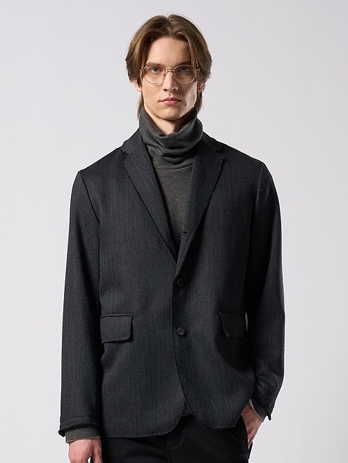 (ͽ���ʡ�9��10������ͽ��/wjk�����֥른��������/venetian stripe single jacket/charcoal