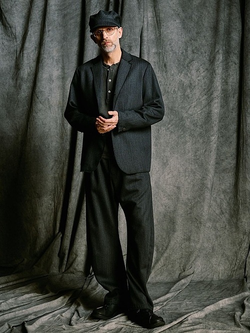 (ͽ���ʡ�9��10������ͽ��/wjk�����֥른��������/venetian stripe single jacket/charcoal