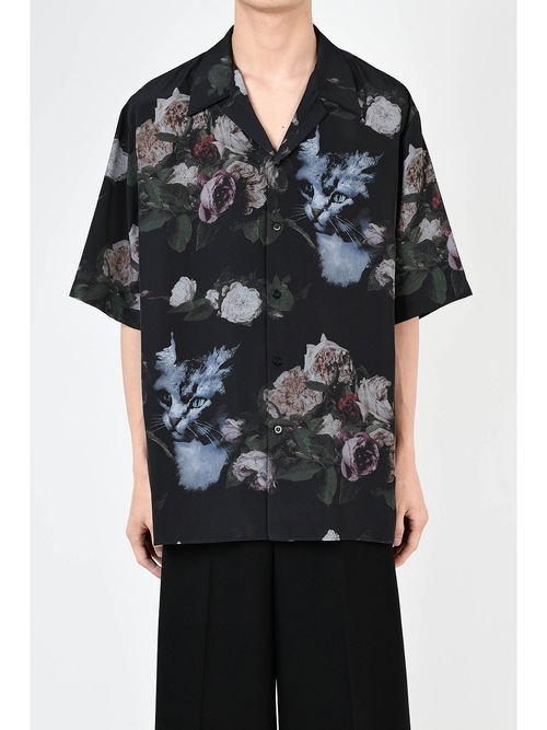 SALE40%OFF/LAD MUSICIAN����å� �ߥ塼�������/DECHINE ROSE+CAT O/C SS SHIRT/BASIC
