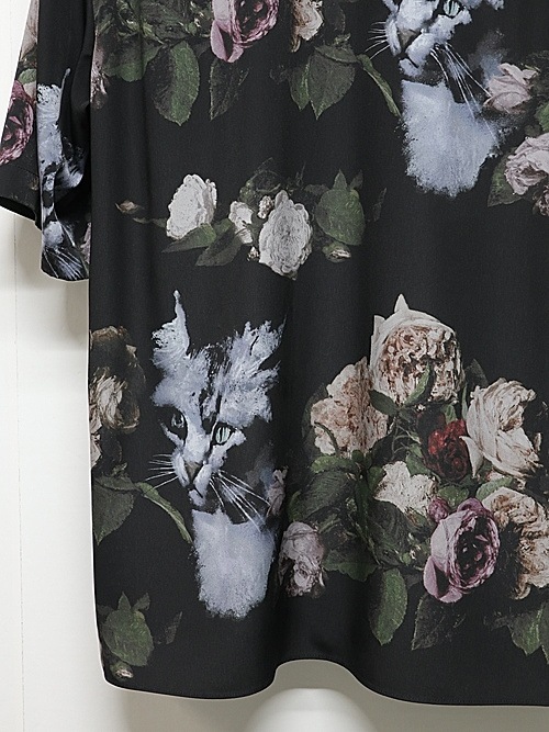 SALE40%OFF/LAD MUSICIAN����å� �ߥ塼�������/DECHINE ROSE+CAT O/C SS SHIRT/BASIC