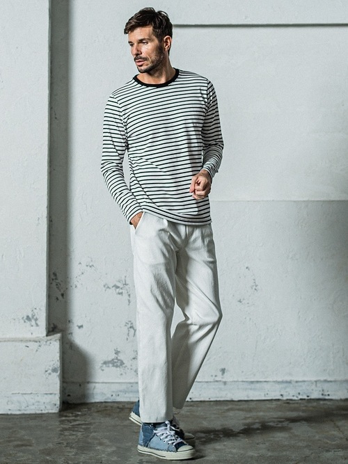 RESOUND CLOTHINGꥵɥ/LOOSE FIT long sleave Tee/BORDER