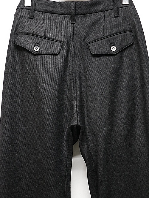 JULIUSꥦ/WOOL/RAYON RING KERSEY TROUSERS9/BLACK