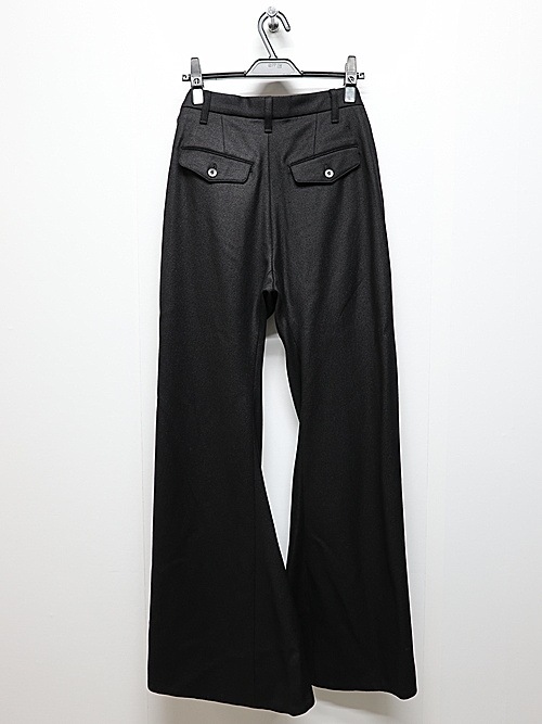 JULIUSꥦ/WOOL/RAYON RING KERSEY TROUSERS9/BLACK