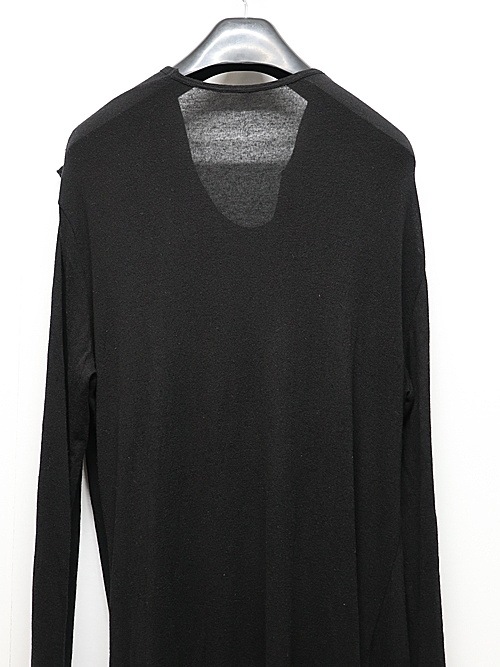 JULIUSꥦ/TEXTURE JERSEY CUT & SEWN4/BLACK