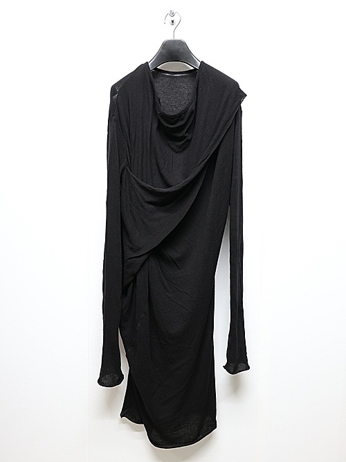 JULIUSꥦ/TEXTURE JERSEY CUT & SEWN4/BLACK