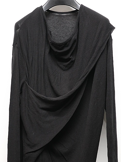 JULIUSꥦ/TEXTURE JERSEY CUT & SEWN4/BLACK