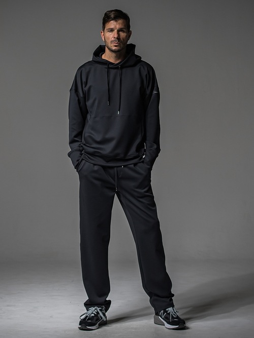 RESOUND CLOTHINGꥵɥ/SEMIWAIDE CHRIS EASY WIDE TUCK PANTS/BLACK