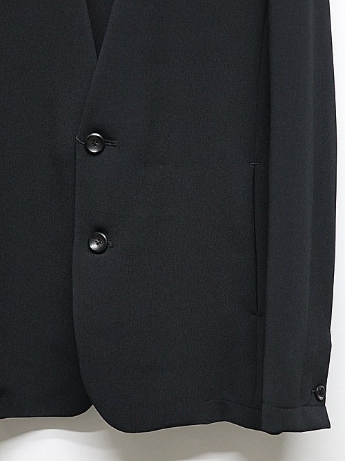 ATTACHMENT�������å�����/PE STRETCH DOUBLE CLOTH COLLARLESS JKT/BLACK