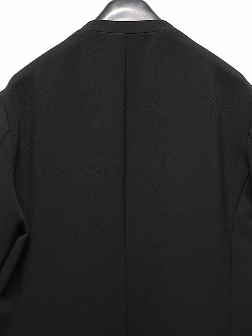 ATTACHMENT�������å�����/PE STRETCH DOUBLE CLOTH COLLARLESS JKT/BLACK