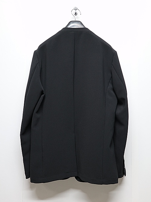 ATTACHMENT�������å�����/PE STRETCH DOUBLE CLOTH COLLARLESS JKT/BLACK