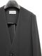 ATTACHMENT�������å�����/PE STRETCH DOUBLE CLOTH COLLARLESS JKT/BLACK