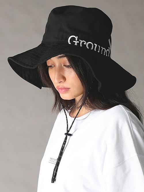 Ground Y�����饦��ɥ磻/NEWERA ADV LIGHT GY SIDE LOGO BLK WHT/BLACK