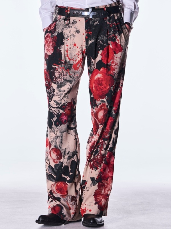 (ͽ���ʡ�9������10������ͽ��/kiryuyrik������奦����奦/Beige Flora Wide Slacks/Beige