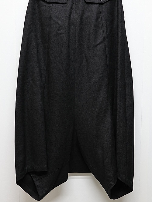 JULIUSꥦ/WOOL/RAYON RING KERSEY TROUSERS10/BLACK