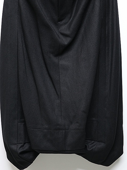 JULIUSꥦ/WOOL/RAYON RING KERSEY TROUSERS10/BLACK