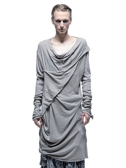 (ͽ)89ͽ/JULIUSꥦ/TEXTURE JERSEY CUT & SEWN4/CEMENT