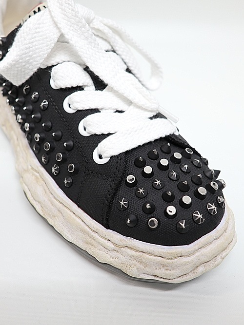 Maison MIHARA YASUHIROCHARLES original sole studded canvas Low-Top sneakers/BLK