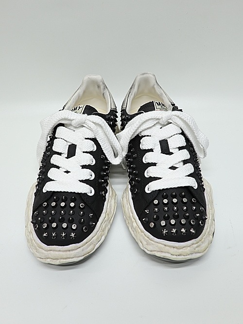 Maison MIHARA YASUHIROCHARLES original sole studded canvas Low-Top sneakers/BLK