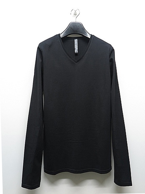 wjk֥른/basic V-neck L/S/black