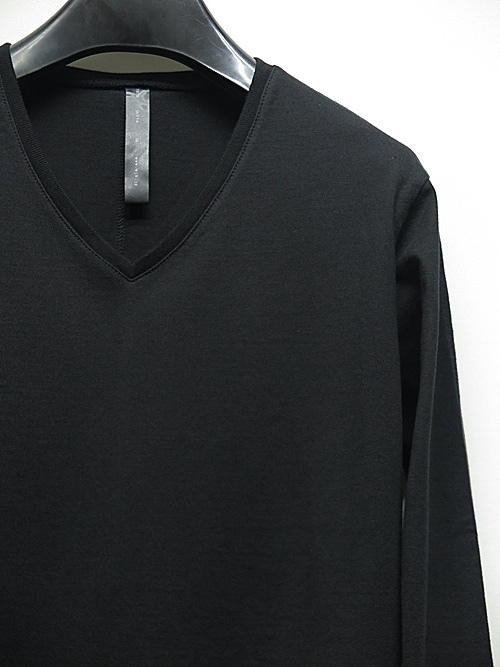 wjk֥른/basic V-neck L/S/black