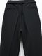 ATTACHMENT�������å�����/PE STRETCH DOUBLE CLOTH BELTED STRAIGHT TROUSERS/BLACK