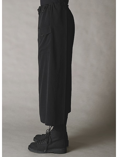 Ground Y�����饦��ɥ磻/TA/PE CREPE DE CHINE WRAP PANTS/BLACK