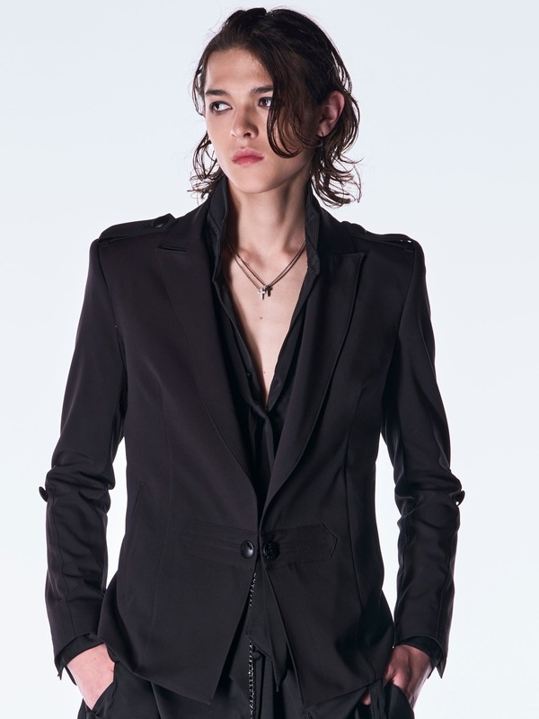 (ͽ���ʡ�9������10������ͽ��/kiryuyrik������奦����奦/PE Gabardine Short Goth Jacket/Black