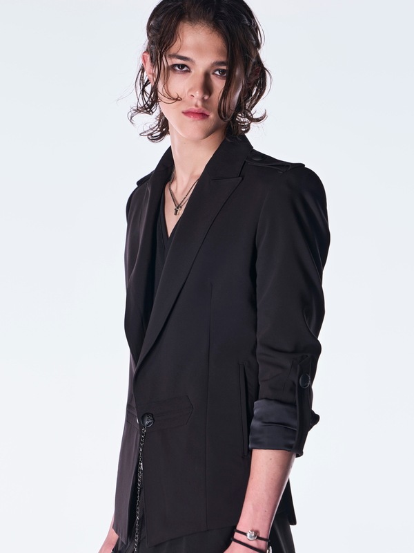 (ͽ���ʡ�9������10������ͽ��/kiryuyrik������奦����奦/PE Gabardine Short Goth Jacket/Black