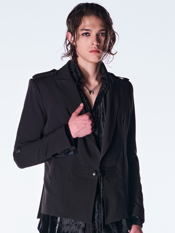 (ͽ���ʡ�9������10������ͽ��/kiryuyrik������奦����奦/PE Gabardine Short Goth Jacket/Black