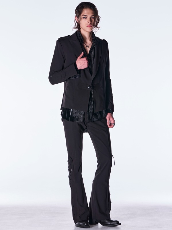 (ͽ���ʡ�9������10������ͽ��/kiryuyrik������奦����奦/PE Gabardine Short Goth Jacket/Black