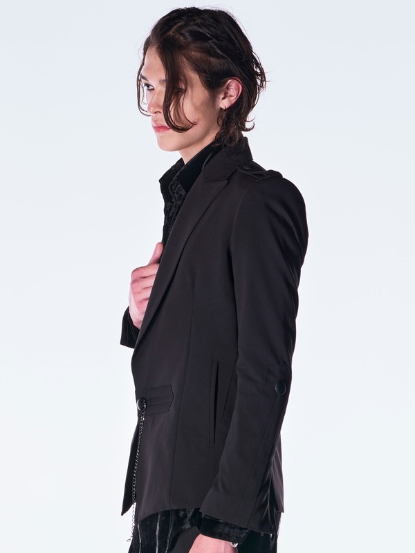 (ͽ���ʡ�9������10������ͽ��/kiryuyrik������奦����奦/PE Gabardine Short Goth Jacket/Black