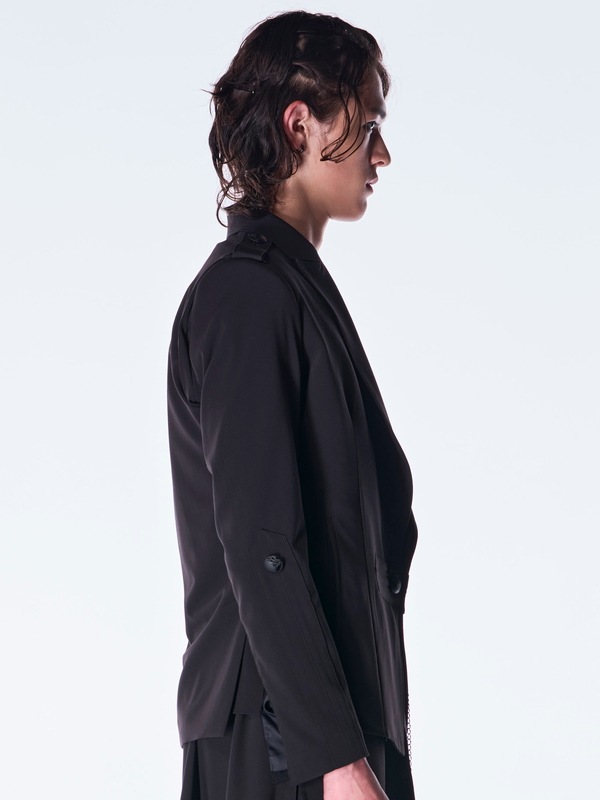 (ͽ���ʡ�9������10������ͽ��/kiryuyrik������奦����奦/PE Gabardine Short Goth Jacket/Black