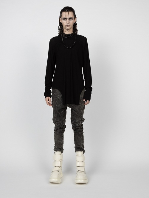 SALE40%OFF/JULIUS����ꥦ��/COTTON RIB CUT & SEWN3/BLACK.